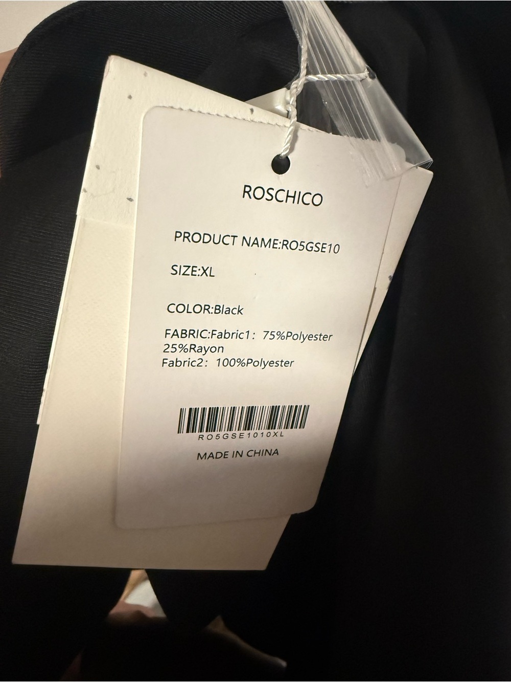 ROSCHICO Black Double Breasted Longline Blazer Jacket XL NWT - Picture 6 of 6
